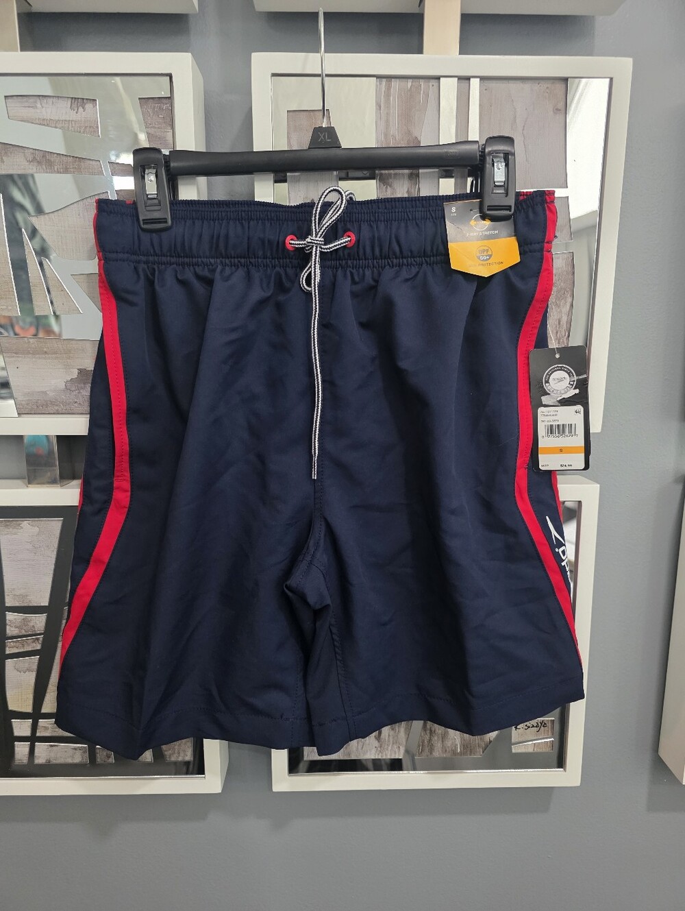 Speedo Navy and Red Swim Shorts
